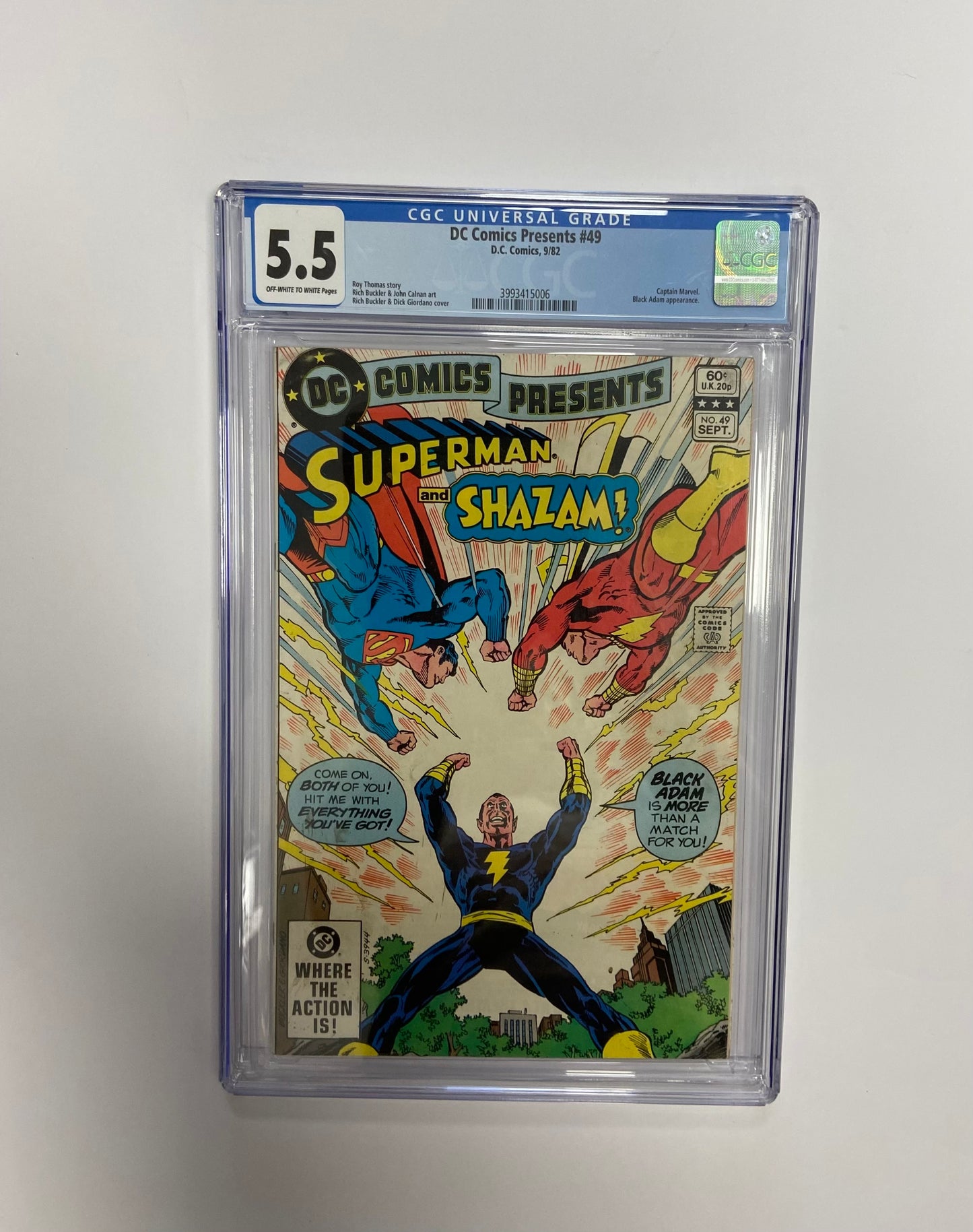 DC Superman and Shazam Slabbed Comic Book