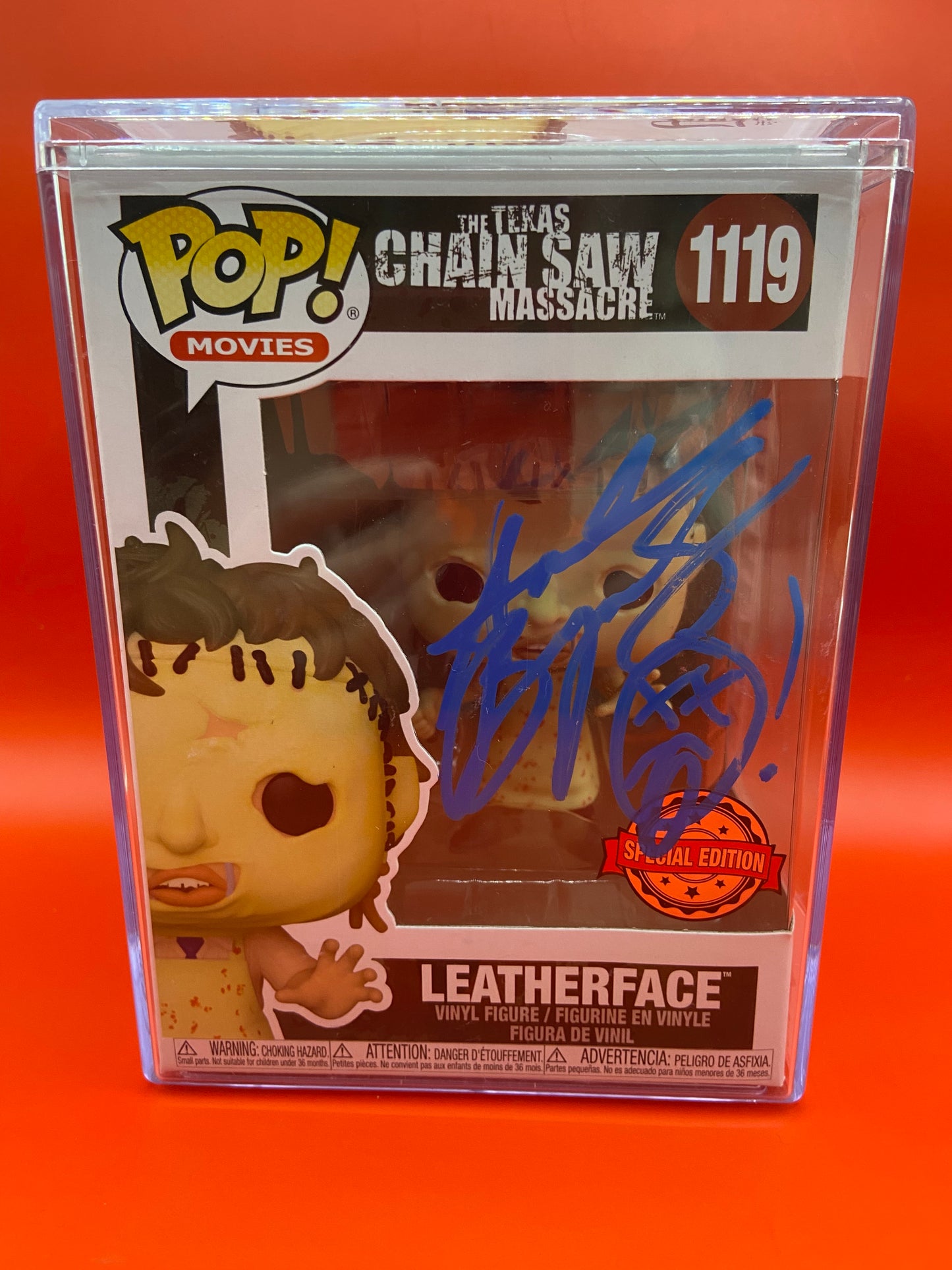 Signed LeatherfaceFunko Pop 1119