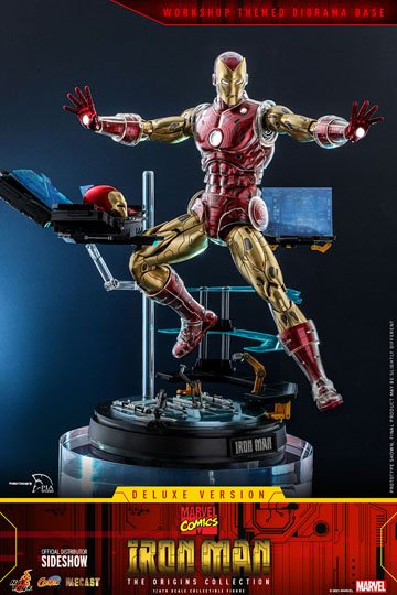 Marvel The Origins Collection Comic Masterpiece Action Figure 1/6 Iron Man Deluxe Version 33 cm