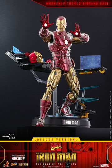 Marvel The Origins Collection Comic Masterpiece Action Figure 1/6 Iron Man Deluxe Version 33 cm