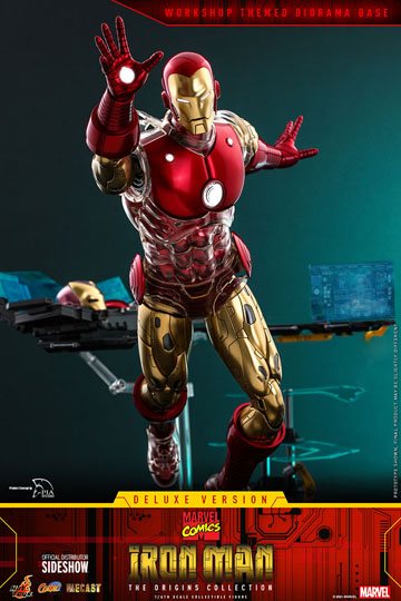 Marvel The Origins Collection Comic Masterpiece Action Figure 1/6 Iron Man Deluxe Version 33 cm