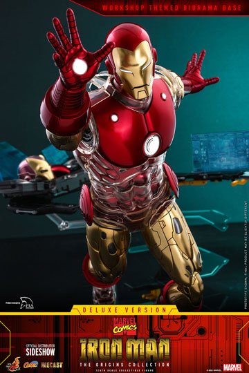 Marvel The Origins Collection Comic Masterpiece Action Figure 1/6 Iron Man Deluxe Version 33 cm