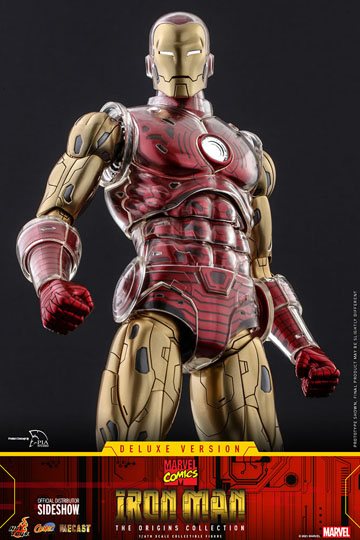 Marvel The Origins Collection Comic Masterpiece Action Figure 1/6 Iron Man Deluxe Version 33 cm