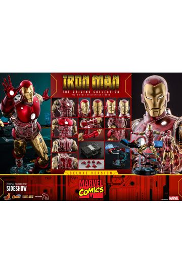 Marvel The Origins Collection Comic Masterpiece Action Figure 1/6 Iron Man Deluxe Version 33 cm