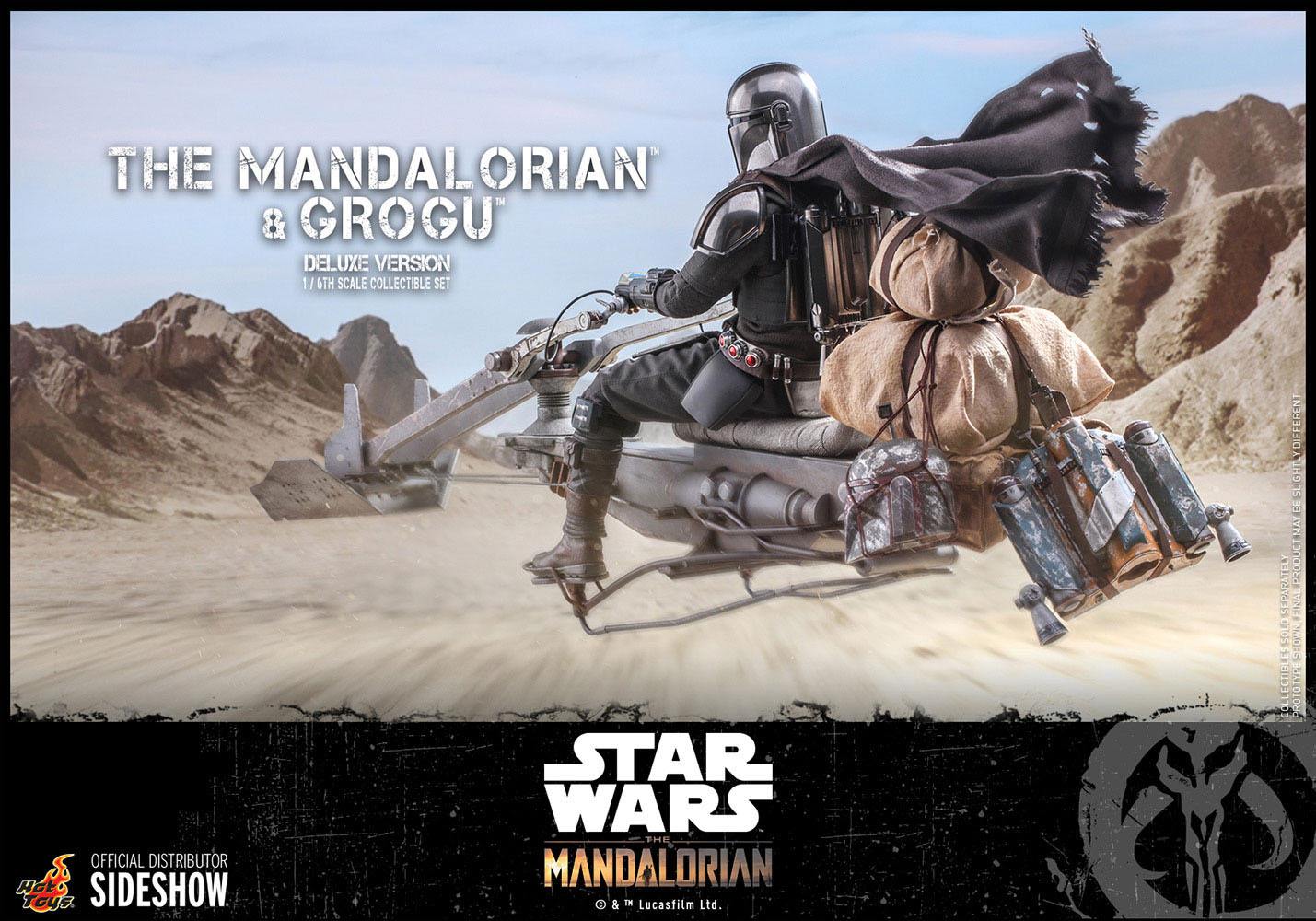 Star Wars HOT TOY The Mandalorian Action Figure 2-Pack 1/6 The Mandalorian & Grogu